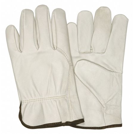 Guante De Cuero Tipo Driver Full Flor Con Ajuste Elastico- Grado Industrial