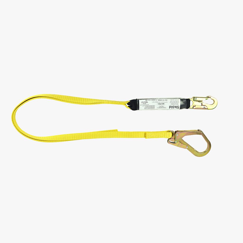 Línea de vida de 1.8 mts de gancho grande con amortiguador